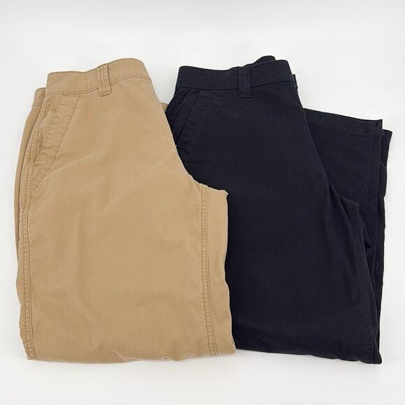 Old Navy Womens 2pc Set High Waisted OGC Chino Pants Jet Black and Teakwood Med - Picture 1 of 15